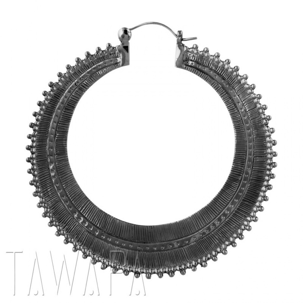 Tawapa Afghan Gun Metal Hoop Earring Replacement